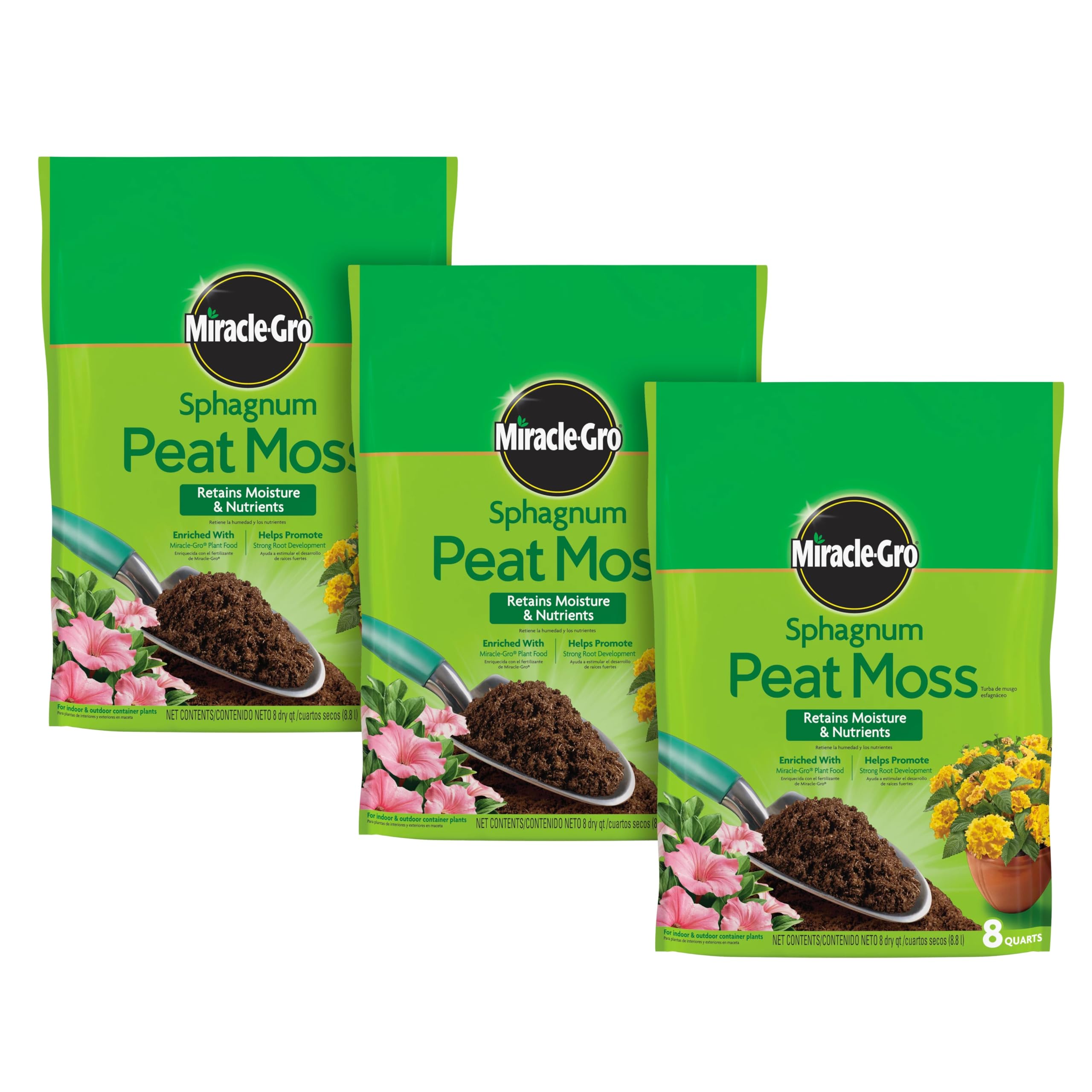 Amazon.com : Miracle-Gro Sphagnum Peat Moss, Enriched with Plant